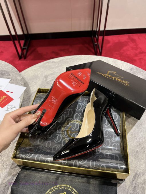 Classic Wave Shoes ∙ ꫛꫀ w ︎ ️Classic KATE series 10cm high heels, glossy patent leather brin323s8t03 - Image 8