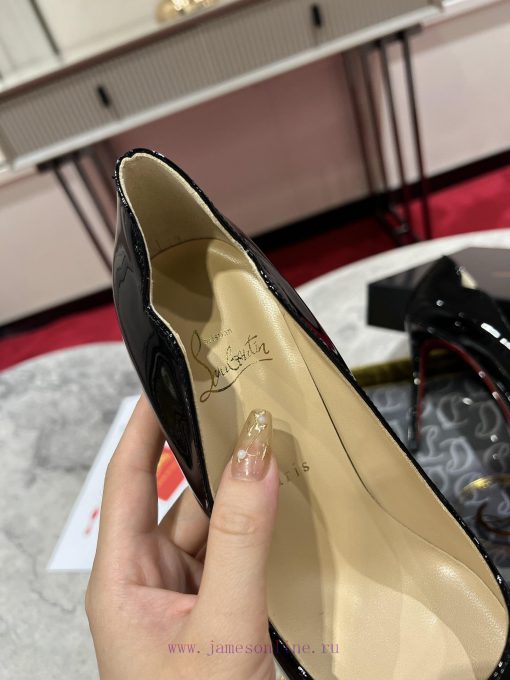 Classic Wave Shoes ∙ ꫛꫀ w ︎ ️Classic KATE series 10cm high heels, glossy patent leather brin323s8t03 - Image 9