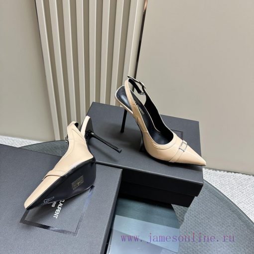 Top quality 𝗦𝗔𝗜𝗡𝗧𝗟𝗔𝗨𝗥𝗘𝗡 * 23/Autumn/Winter YSL Saint Laurent pointed high heelsOnly YSL undejuquscla - Image 5