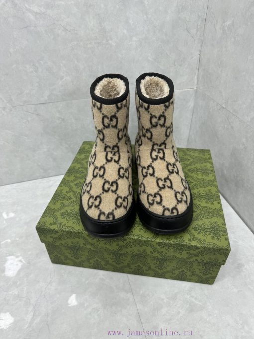 GG2024 new women's and ankle boots wool boots. This Cruise 2024 boot is both stable and luxuud657fb1 - Image 6