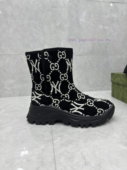 New GucciNY collaboration, winter mid top wool boots, snow bootsThe upper of this mid length9jrzgzv8 - Image 7