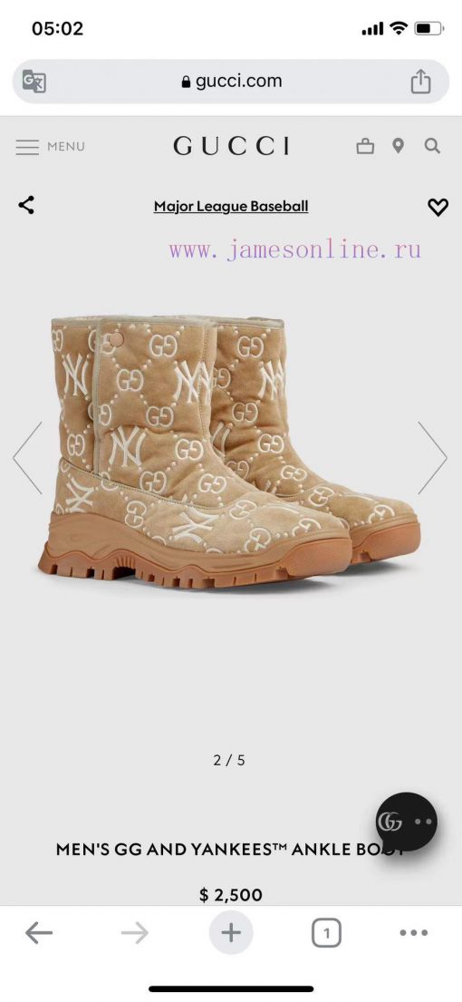 New GucciNY collaboration, winter mid top wool boots, snow bootsThe upper of this mid lengthirvg11k8 - Image 10