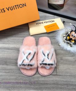LV Home Limited Edition Full mink fur Home Hotel Slippers Fur SlippersThe entire shoe upper ziyxi7cn