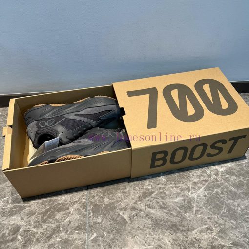 The top of the line adidas originals Yeezy boost 700 black "Utility Black" shoe features a pqangm75b - Image 2