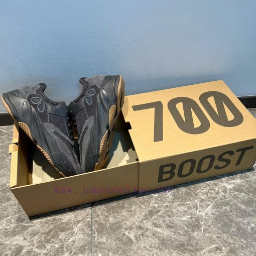 The top of the line adidas originals Yeezy boost 700 black "Utility Black" shoe features a pqangm75b - Image 6