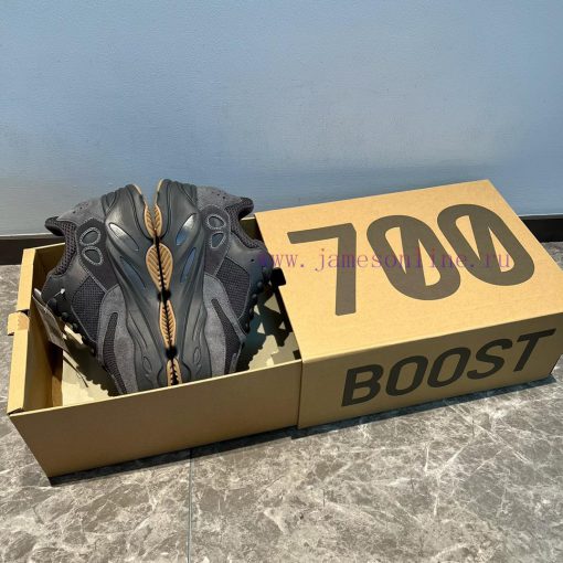 The top of the line adidas originals Yeezy boost 700 black "Utility Black" shoe features a pqangm75b - Image 8