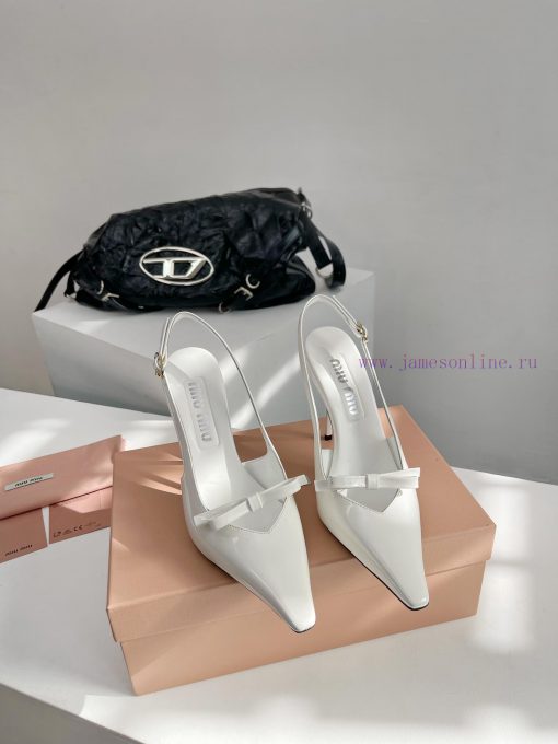 Miumiu 24/Spring/Summer Fashion Style Kitten and Square Head SandalsThe pointed end of the mme9zw5s4 - Image 2