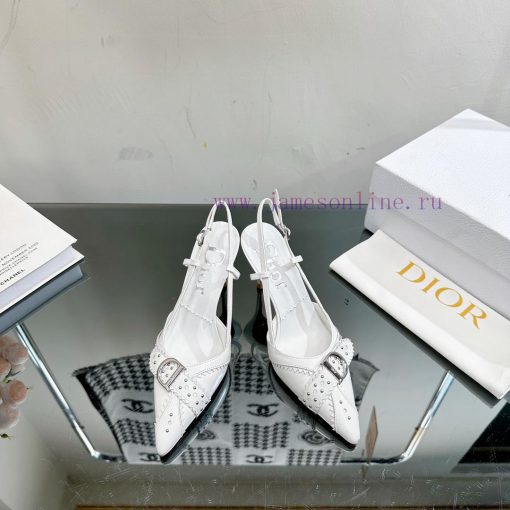 DIOR2024/𝐒𝐒𝐧𝐞𝐰 Spring/Summer New Product Vintage Electric Embroidery High Heels———————————Cogwb7i3yn