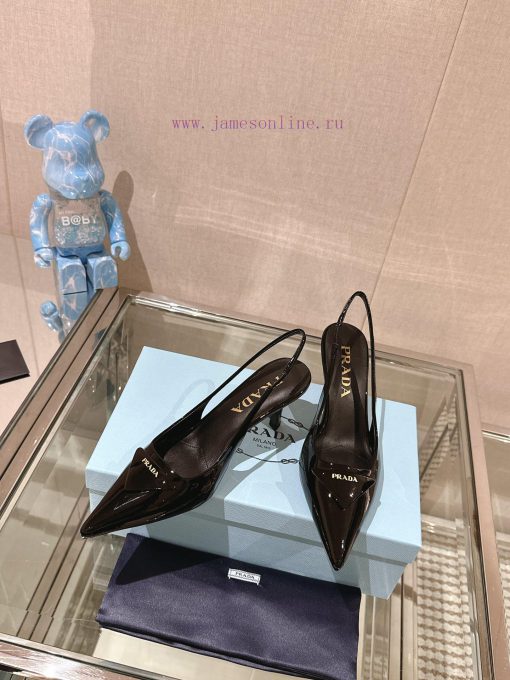 -24Ss Early Spring New Prada Stiletto Heel Back Air SandalsThis patent leather high-heeled sgyv123hs - Image 4