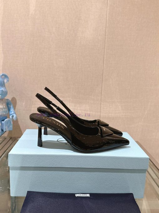 -24Ss Early Spring New Prada Stiletto Heel Back Air SandalsThis patent leather high-heeled sgyv123hs - Image 5