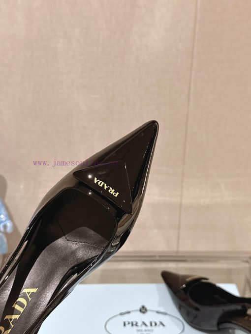 -24Ss Early Spring New Prada Stiletto Heel Back Air SandalsThis patent leather high-heeled sgyv123hs - Image 7