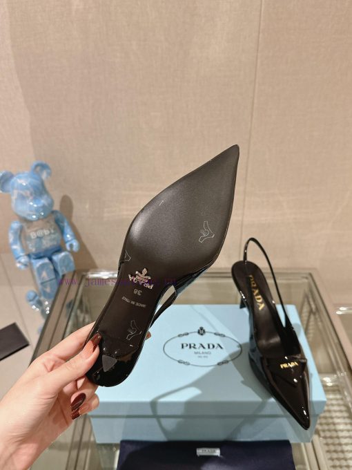 -24Ss Early Spring New Prada Stiletto Heel Back Air SandalsThis patent leather high-heeled sgyv123hs - Image 10