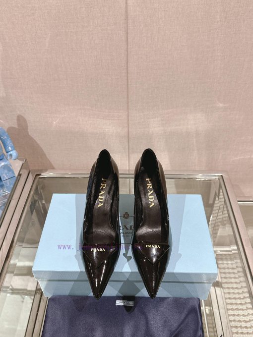 -24Ss Early Spring New Prada Stiletto ShoesThis patent leather high-heeled shoe presents a snz0k5lau - Image 2