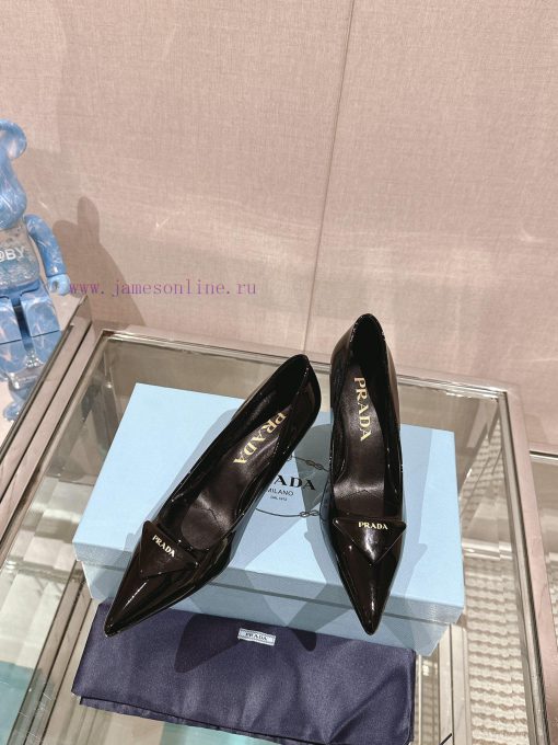 -24Ss Early Spring New Prada Stiletto ShoesThis patent leather high-heeled shoe presents a snz0k5lau - Image 5