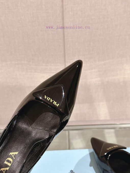 -24Ss Early Spring New Prada Stiletto ShoesThis patent leather high-heeled shoe presents a snz0k5lau - Image 9