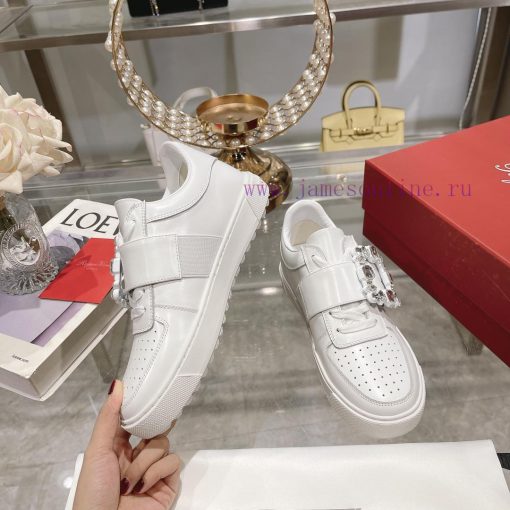 24 new styles of Zhou Dongyu~Tang Yan~Linda's dream shoes RV square button white shoes lightypvqeo27 - Image 3