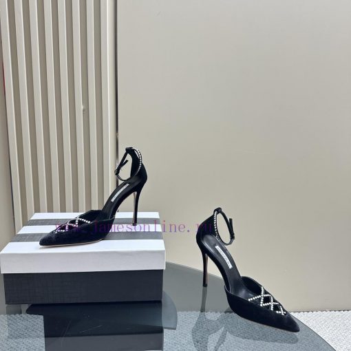 AQUAZZURA 24 Spring/Summer New Collection asCrystal high heels with adjustable ankle strap ahnia0d3z - Image 5