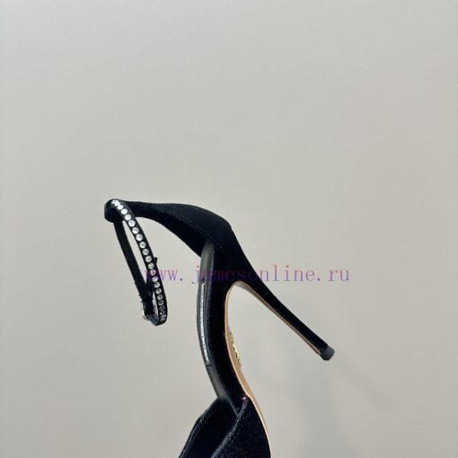 AQUAZZURA 24 Spring/Summer New Collection asCrystal high heels with adjustable ankle strap ahnia0d3z - Image 9