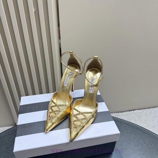 AQUAZZURA 24 Spring/Summer New Collection asCrystal high heels with adjustable ankle strap aymak9zp8