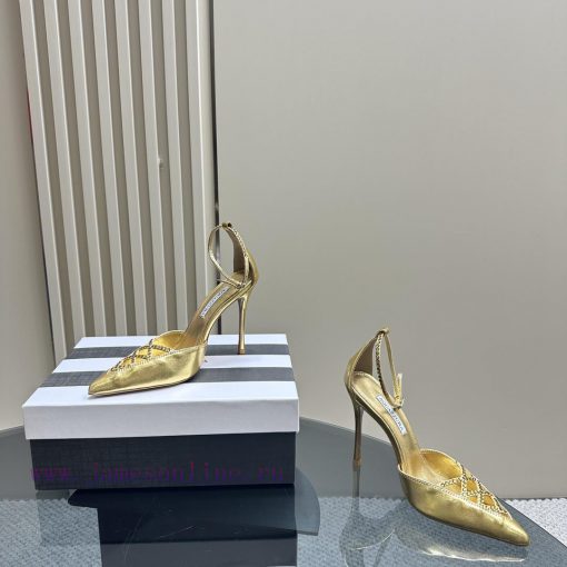 AQUAZZURA 24 Spring/Summer New Collection asCrystal high heels with adjustable ankle strap aymak9zp8 - Image 5