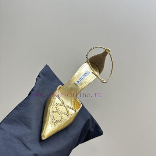 AQUAZZURA 24 Spring/Summer New Collection asCrystal high heels with adjustable ankle strap aymak9zp8 - Image 8