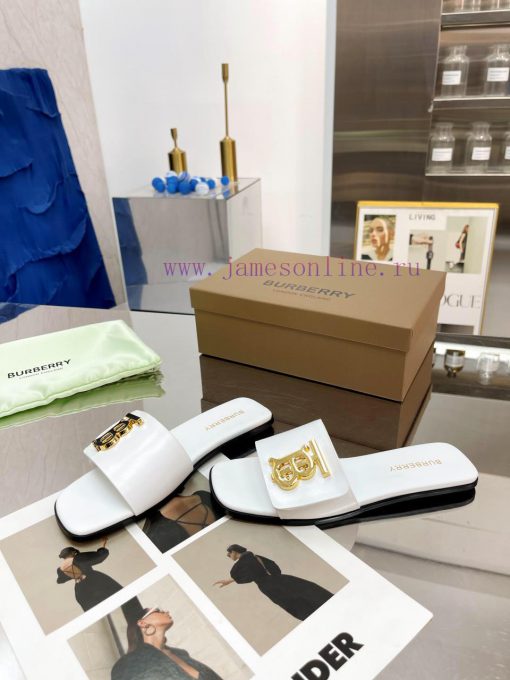 New Product Launch ️ Burberry Flat Slippers Channel Goods Vulcanized One Step Stepping Burbekcw17fn0 - Image 4