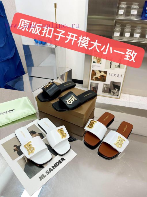 New Product Launch ️ Burberry Flat Slippers Channel Goods Vulcanized One Step Stepping Burbekcw17fn0 - Image 10