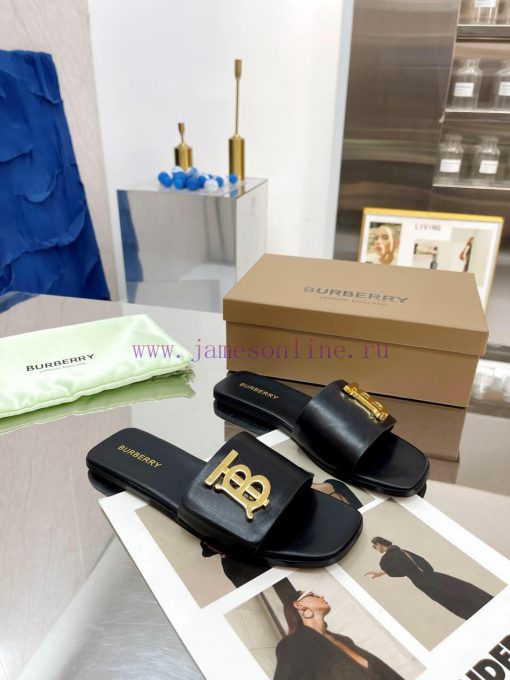 New Product Launch ️ Burberry Flat Slippers Channel Goods Vulcanized One Step Stepping Burbe1fs4ov8i - Image 4