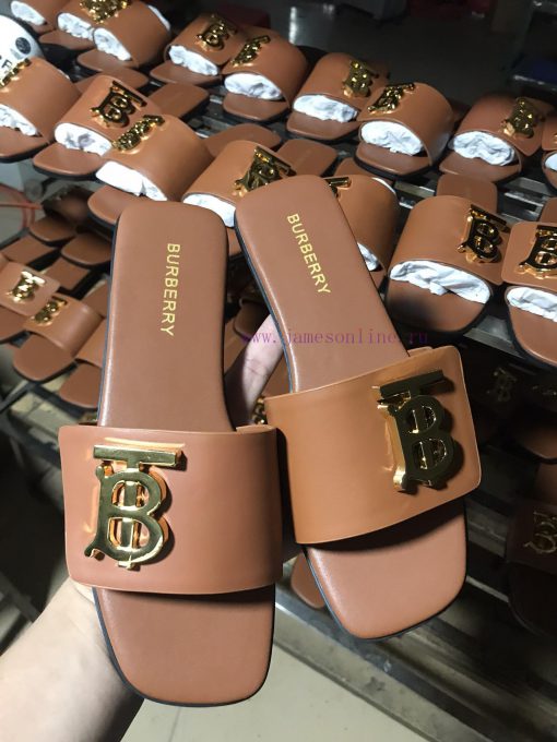 New Product Launch ️ Burberry Flat Slippers Channel Goods Vulcanized One Step Stepping Burbe4acync3g - Image 4