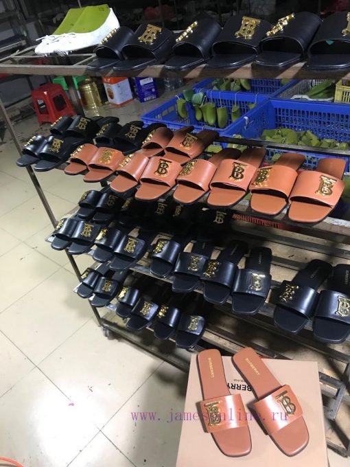 New Product Launch ️ Burberry Flat Slippers Channel Goods Vulcanized One Step Stepping Burbe4acync3g - Image 9