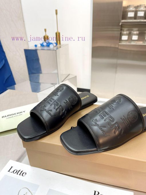 New Product Launch ️ Burberry Flat Slippers Channel Goods Vulcanized One Step Stepping Burbe241npbp2 - Image 2