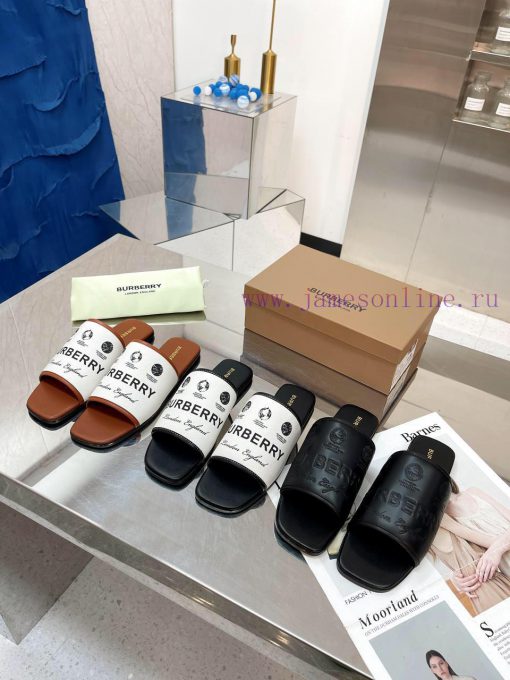 New Product Launch ️ Burberry Flat Slippers Channel Goods Vulcanized One Step Stepping Burbefugh5lvs - Image 9
