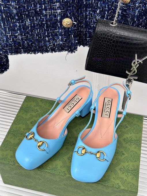 Gucci24S Spring/Summer New ProductHorse collar buckle thick heel sandalsThe fabric is made o70caq025 - Image 3