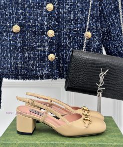 Gucci24S Spring/Summer New ProductHorse collar buckle thick heel sandalsThe fabric is made ol0vyfkmi
