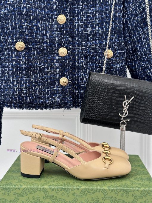 Gucci24S Spring/Summer New ProductHorse collar buckle thick heel sandalsThe fabric is made ol0vyfkmi