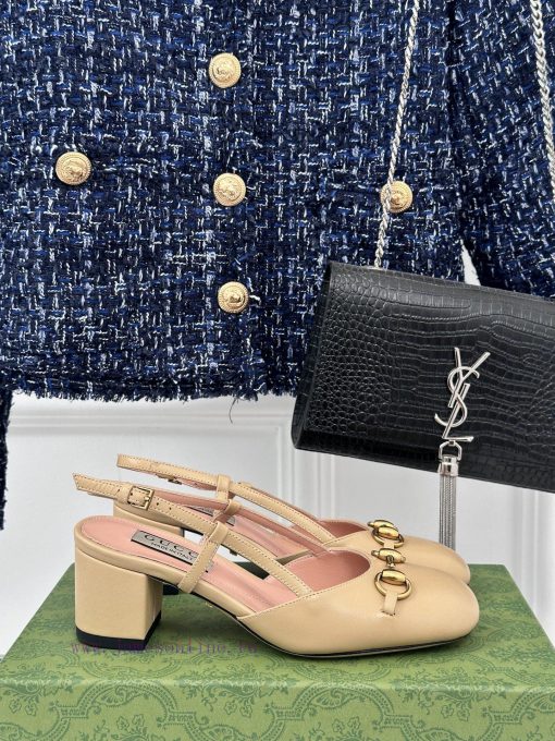 Gucci24S Spring/Summer New ProductHorse collar buckle thick heel sandalsThe fabric is made ol0vyfkmi - Image 2