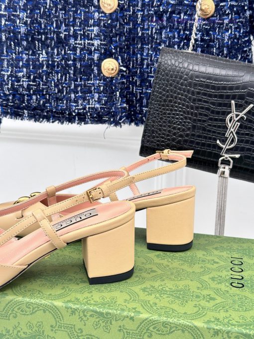 Gucci24S Spring/Summer New ProductHorse collar buckle thick heel sandalsThe fabric is made ol0vyfkmi - Image 7
