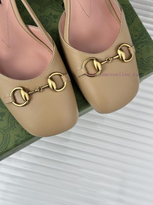 Gucci24S Spring/Summer New ProductHorse collar buckle thick heel sandalsThe fabric is made ol0vyfkmi - Image 8