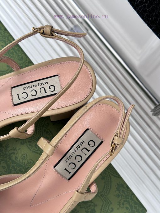 Gucci24S Spring/Summer New ProductHorse collar buckle thick heel sandalsThe fabric is made ol0vyfkmi - Image 9