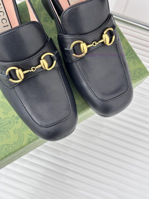 Gucci24S Spring/Summer New ProductHorse collar buckle thick heel sandalsThe fabric is made on7ro7sop - Image 8