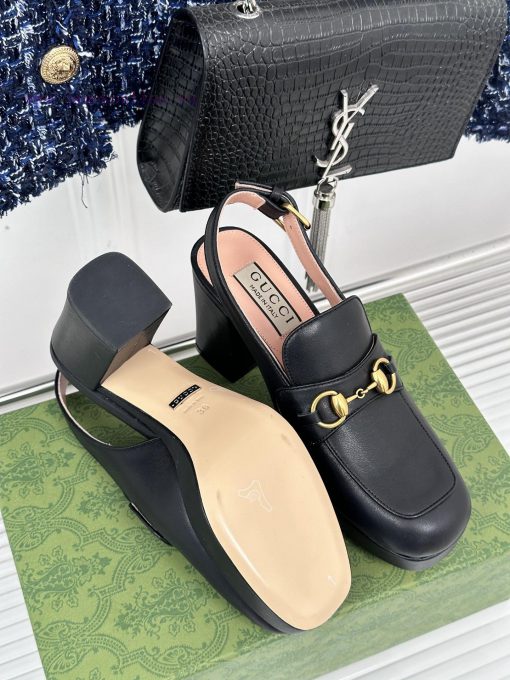 Gucci24S Spring/Summer New ProductHorse collar buckle thick heel sandalsThe fabric is made on7ro7sop - Image 10