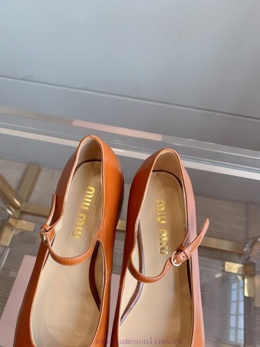 Miu's new thick heel Mary Jane single shoe show, the latest single shoe thick heel design inclqsdr6u - Image 7