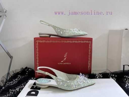 R ᴇɴᴇ C ᴀᴏᴠɪʟʟᴀ | 2023 𝐒 Heavy Industry RC Crystal Gemstone Lace Heel Shoes Wedding Shoes Sej8i3cn9b