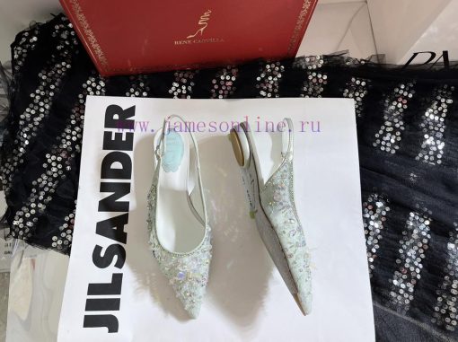 R ᴇɴᴇ C ᴀᴏᴠɪʟʟᴀ | 2023 𝐒 Heavy Industry RC Crystal Gemstone Lace Heel Shoes Wedding Shoes Sej8i3cn9b - Image 3