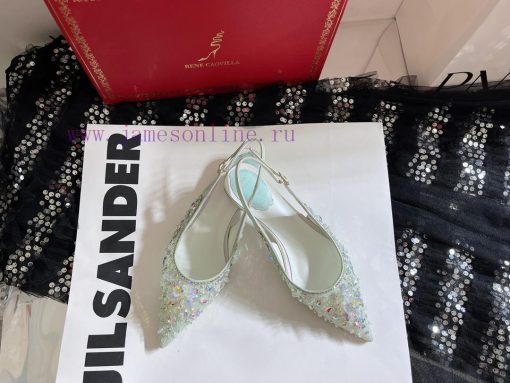 R ᴇɴᴇ C ᴀᴏᴠɪʟʟᴀ | 2023 𝐒 Heavy Industry RC Crystal Gemstone Lace Heel Shoes Wedding Shoes Sej8i3cn9b - Image 4