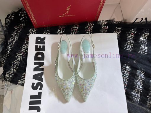 R ᴇɴᴇ C ᴀᴏᴠɪʟʟᴀ | 2023 𝐒 Heavy Industry RC Crystal Gemstone Lace Heel Shoes Wedding Shoes Sej8i3cn9b - Image 6