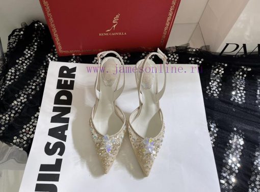 R ᴇɴᴇ C ᴀᴏᴠɪʟʟᴀ | 2023 𝐒 Heavy Industry RC Crystal Gemstone Lace Heel Shoes Wedding Shoes Seoplggk62 - Image 4