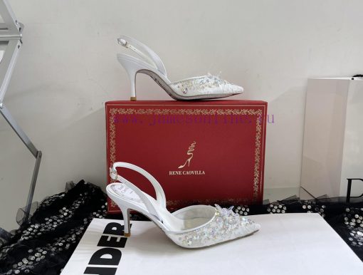 R ᴇɴᴇ C ᴀᴏᴠɪʟʟᴀ | 2023 𝐒 Heavy Industry RC Crystal Gemstone Lace Heel Shoes Wedding Shoes Sefy86yrgb - Image 2