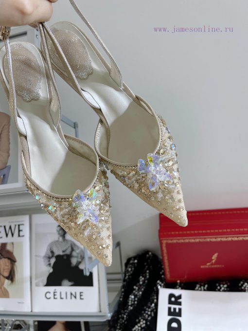 R ᴇɴᴇ C ᴀᴏᴠɪʟʟᴀ | 2023 𝐒 Heavy Industry RC Crystal Gemstone Lace Heel Shoes Wedding Shoes Seoplggk62 - Image 8