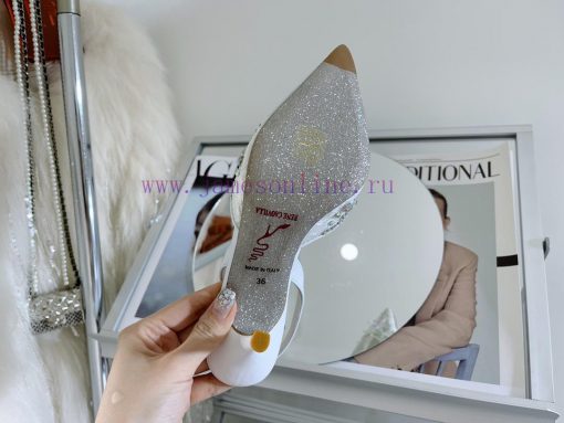 R ᴇɴᴇ C ᴀᴏᴠɪʟʟᴀ | 2023 𝐒 Heavy Industry RC Crystal Gemstone Lace Heel Shoes Wedding Shoes Sefy86yrgb - Image 9